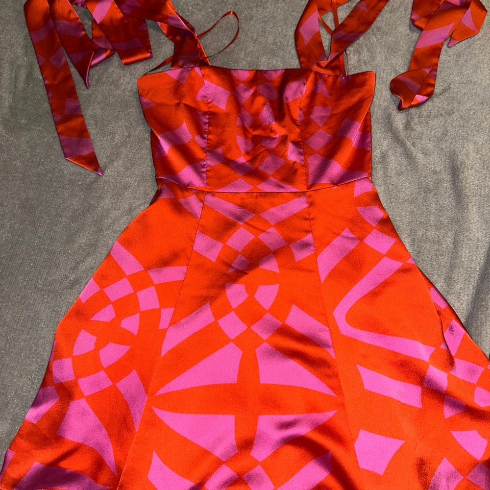 Gianni Bini Orange and Pink Dress